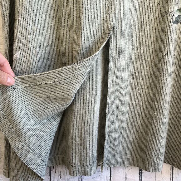 Play Alegre Womens Sleeveless Maxi Dress Size S Green Hand Painted Art To Wear - Picture 8 of 12